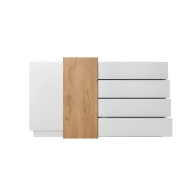 Комод Cube 2D4S/160 Білий Глянець , Дуб Крафт (132938157) дешево
