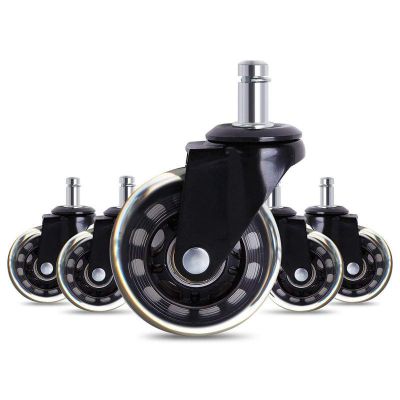 Комплект 5шт прогумованих роликів ADAPWORK CASTORS 65 Прозорий чорний (1061176485) недорого