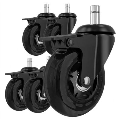 Комплект 5шт прогумованих роликів ADAPWORK CASTORS 75 FIX Чорний (1061488683) недорого