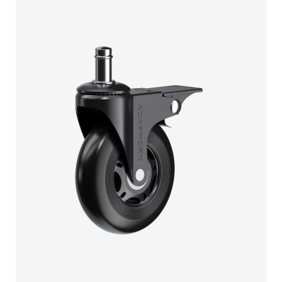 Комплект 5шт прогумованих роликів ADAPWORK CASTORS 75 FIX Чорний (1061488683) недорого