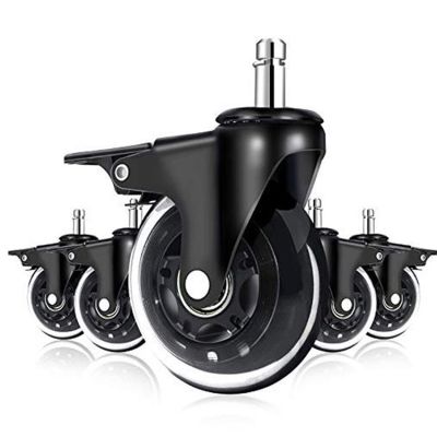 Комплект 5шт прорезиненных роликов ADAPWORK CASTORS 75 FIX Прозрачный черный (106936116) дешево