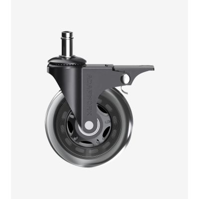 Комплект 5шт прогумованих роликів ADAPWORK CASTORS 75 FIX Прозорий чорний (106936116) дешево