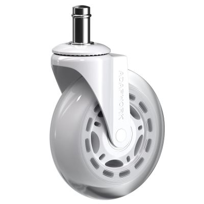 Комплект 5шт прогумованих роликів ADAPWORK CASTORS 75 Прозорий білий (1061485906)