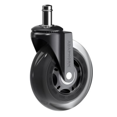 Комплект 5шт прогумованих роликів ADAPWORK CASTORS 75 Прозорий чорний (1061485905)