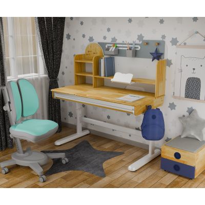 Комплект дитячий L Mealux Timberdesk Wood L Onyx Duo Бірюзовий, Синій (111471153) дешево