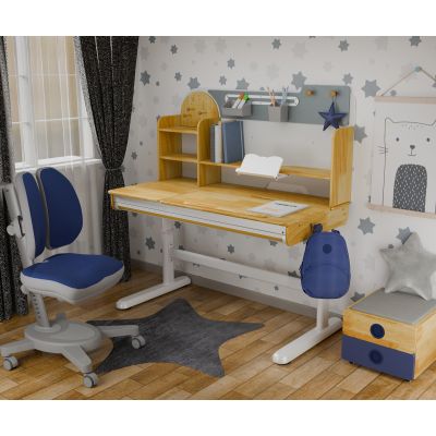 Комплект дитячий L Mealux Timberdesk Wood L Onyx Duo Синій, Синій (111471158) дешево