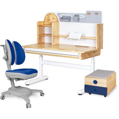 Комплект дитячий L Mealux Timberdesk Wood L Onyx Duo Синій, Синій (111471158)