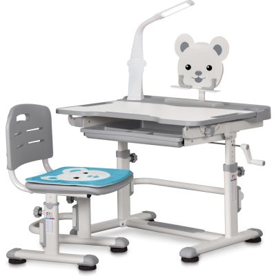 Комплект детский Evo-kids BD-04 XL Teddy с лампой Белый, Серый (111474639)