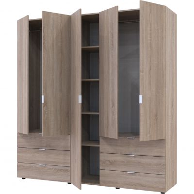 Комплект Шкафов Гелар 2+3 ДСП 193,7х49,5х203,4 Дуб сонома (1271277502) недорого