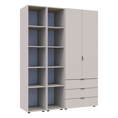 Комплект Шкафов Гелар 2 с Этажеркой 2 ДСП 153.9х49.5х203.4 Кашемир (1271483424) дешево