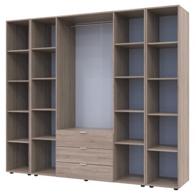 Комплект Шкафов Гелар 2 с Этажеркой 4 ДСП 231.4х49.5х203.4 Дуб сонома (1271277529) дешево