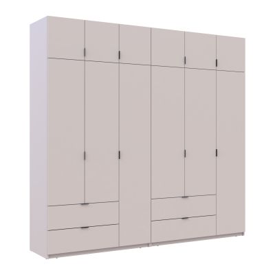 Комплект Шаф Лукас з антресолею 3+3 ДСП 255х50х240 Кашемір, Кашемір (1271485201)