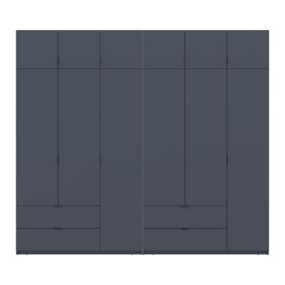 Комплект Шкафов Лукас с антресолью 3+3 ДСП 270х50х240 Графит, Графит (1271485204) дешево