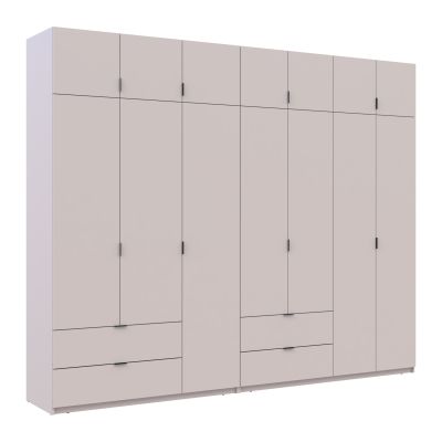 Комплект Шкафов Лукас с антресолью 3+4 ДСП 295х50х240 Кашемир, Кашемир (1271485213)