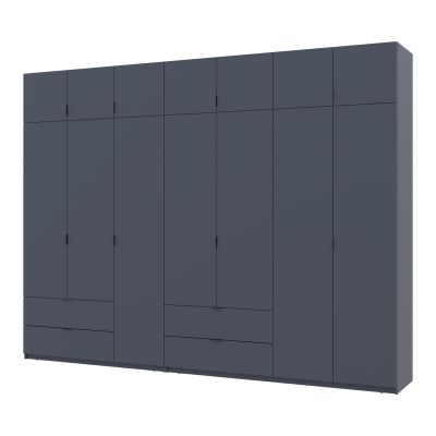 Комплект Шкафов Лукас с антресолью 3+4 ДСП 315х50х240 Графит, Графит (1271485220) недорого