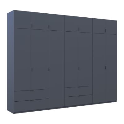 Комплект Шкафов Лукас с антресолью 3+4 ДСП 315х50х240 Графит, Графит (1271485220)