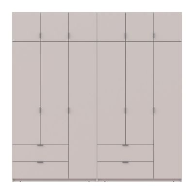 Комплект Шкафов Лукас с антресолью 3+3 ДСП 240х50х240 Кашемир, Кашемир (1271485197) дешево