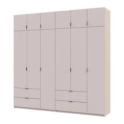 Комплект Шкафов Лукас с антресолью 3+3 ДСП 240х50х240 Кашемир, Кашемир (1271485197) недорого