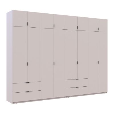 Комплект Шкафов Лукас с антресолью 4+4 ДСП 320х50х240 Кашемир, Кашемир (1271485225)
