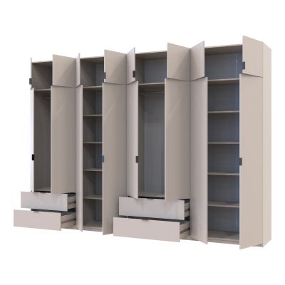 Комплект Шкафов Лукас с антресолью 4+4 ДСП 340х50х240 Кашемир, Кашемир (1271485229) недорого