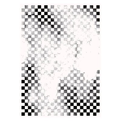 Килим Checkerboard Чорний, 165x240 (1641458714)