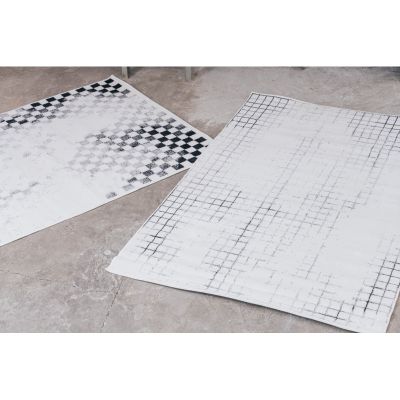 Килим Windowpane Білий, 165x240 (1641458701) недорого