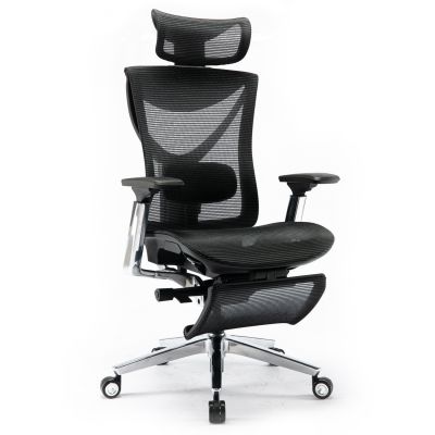 Кресло ADAPWORK S1 Mesh Pro Max Senior ErgoChair Platinum Deep Black (1061205566)
