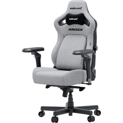 Крісло геймерське Anda Seat Kaiser 4 V2 Size XL Linen Fabric Grey (871488834) недорого