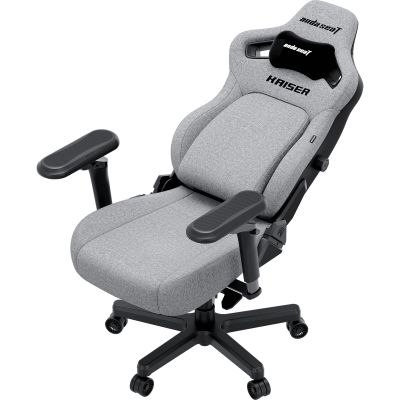 Крісло геймерське Anda Seat Kaiser 4 V2 Size XL Linen Fabric Grey (871488834) дешево