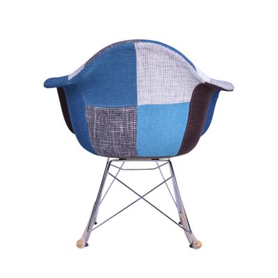 Крісло гойдалка HATTA Bryan Wood Arm Patchwork 3 (44478923) с доставкой