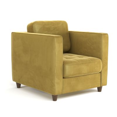 Крісло Modern Жовтий, Крафт табако (114743497) дешево