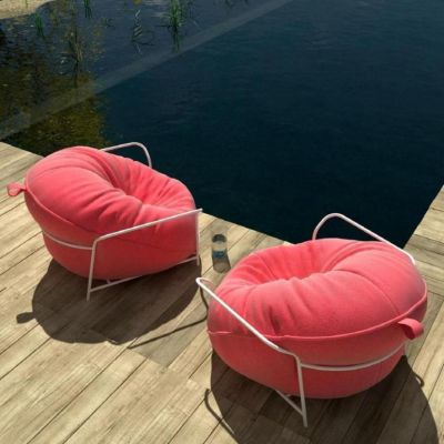 Крісло з пуфом Uni outdoor LD-069 7013, Білий (137446323) дешево