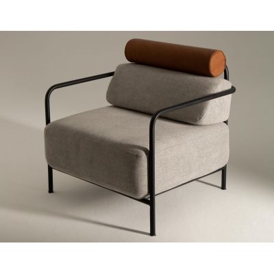 Крісло Weekend Leather Austin 18 Grey, Екошкіра Коричневий, Чорний 9005 (601014347) недорого