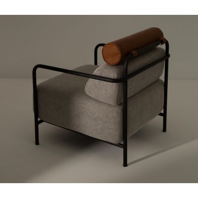 Крісло Weekend Leather Austin 18 Grey, Екошкіра Коричневий, Чорний 9005 (601014347) дешево
