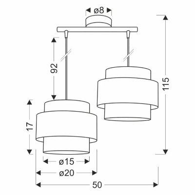 Люстра Candellux 32-18489 Hare Сірий (1721380895) недорого