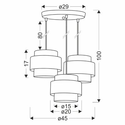 Люстра Candellux 33-17901 Twin Черный (1721380555) с доставкой
