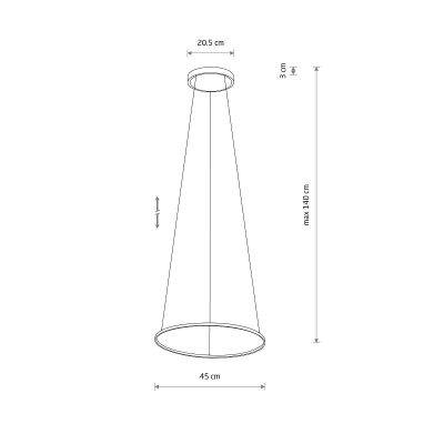 Люстра Circolo Led S 3000K Черный (109984993) недорого