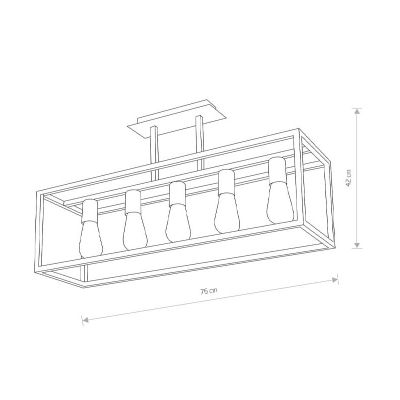 Люстра Crate V Черный (109728037) дешево