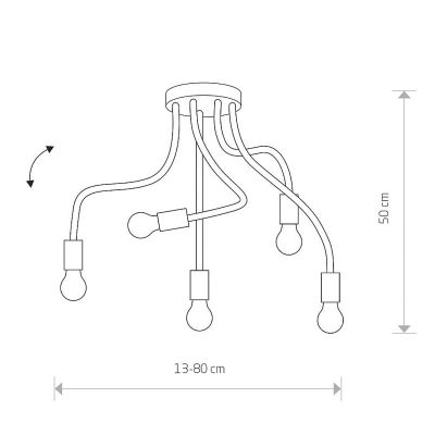 Люстра FLEX V Черный (109728026) недорого