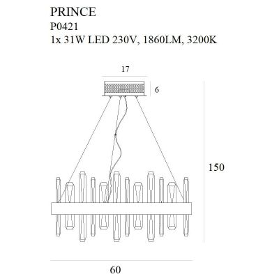 Люстра PRINCE 60 Gold (118865332) недорого