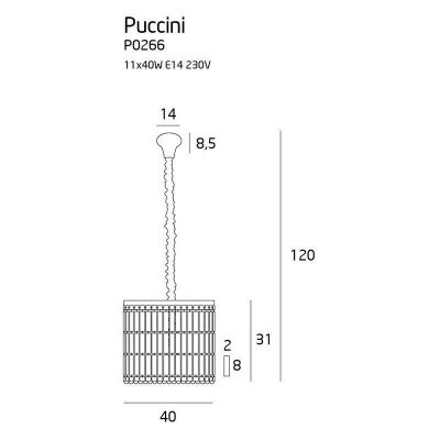Люстра Puccini 40 Chrome (118874530) недорого