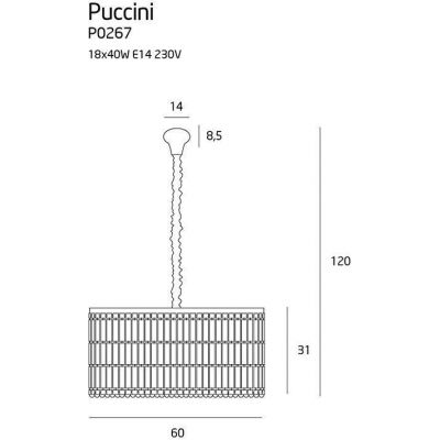 Люстра Puccini 60 Chrome (118875834) недорого