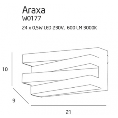 Настінний світильник ARAXA White (118865531) недорого