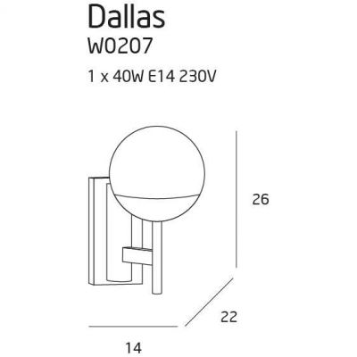 Настенный светильник DALLAS Gold (118865901) недорого