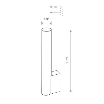 Настенный светильник Ice tube led LED S В Хром (109732362) недорого