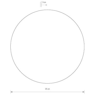 Настенный светильник Ring Mirror L LED Серый (109727683) дешево