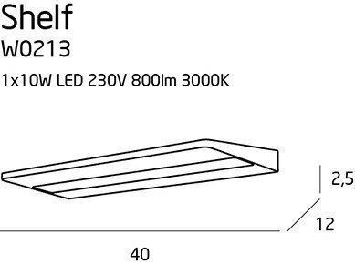 Настінний світильник Shelf White (118866073) дешево