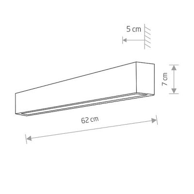 Настінний світильник Straight wall led S Графітовий (109727368) недорого