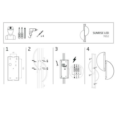 Настенный светильник Sunrise LED Коричневый (109727640) дешево