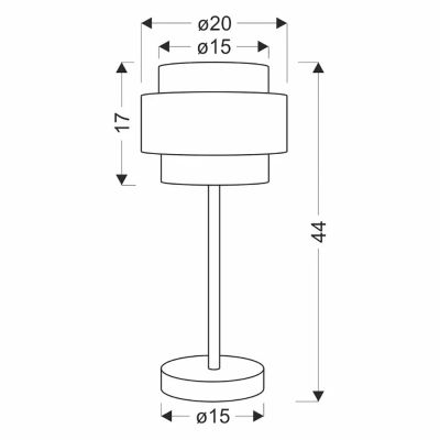 Настільна лампа Candellux 41-18465 Hare Сірий (1721380904) недорого